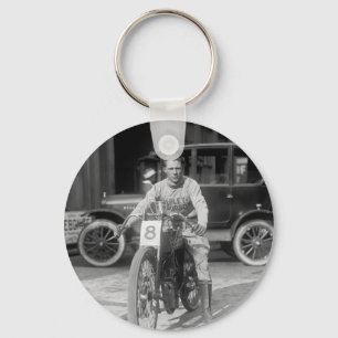 1920s Racing Motorcycle Key Ring