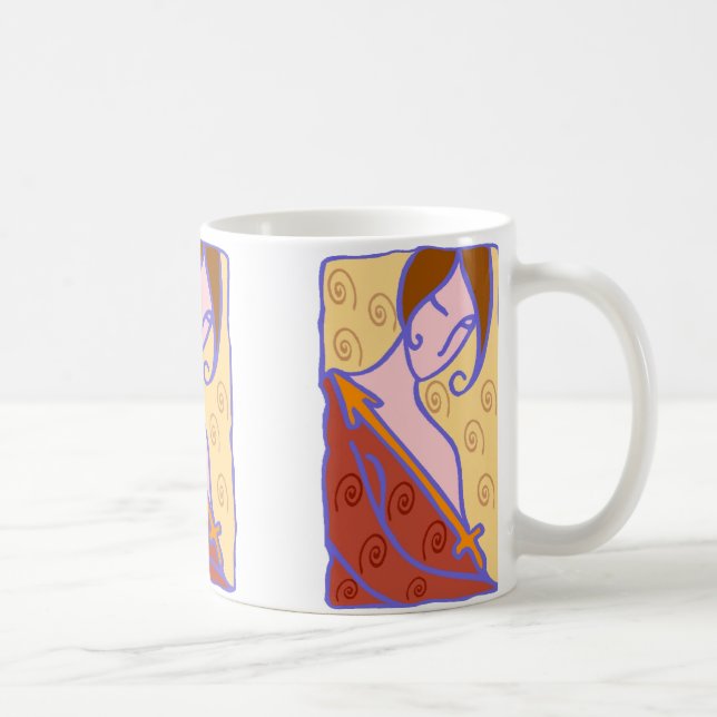 1920s Sagittarius Woman in orange Coffee Mug (Right)