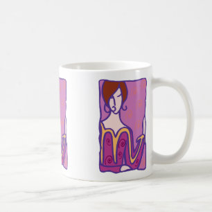 1920s Scorpio Woman in purple Coffee Mug