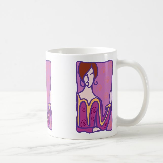 1920s Scorpio Woman in purple Coffee Mug (Right)