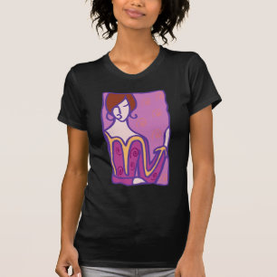 1920s Scorpio Woman in purple T-Shirt