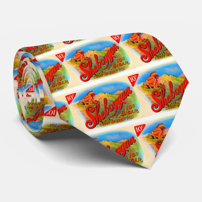 1920s Sheboygan cigar label Tie (Rolled)