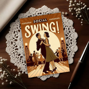 1920's Social Swing Dance Vintage Postcard