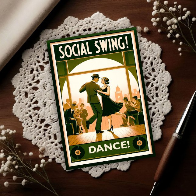 1920's Social Swing Dance Vintage Postcard (Creator Uploaded)