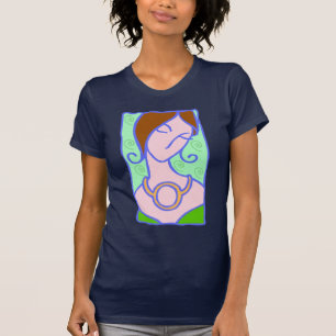 1920s Taurus Woman with symbol green T-Shirt