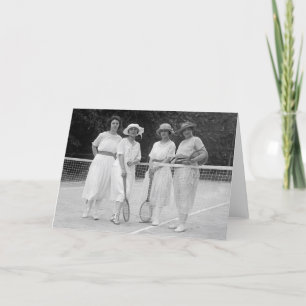 1920s Tennis Fashion Card