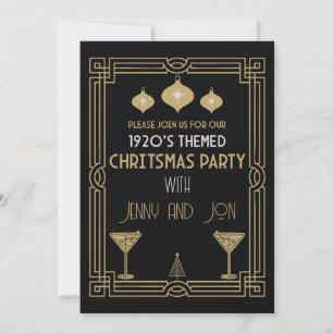 1920S THEMED CHRISTMAS PARTY INVITATION