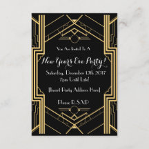 1920's Themed NYE Party Invitation