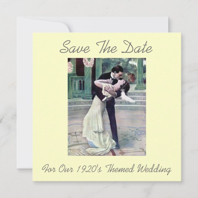 1920's Themed Wedding Save The Date (Front)