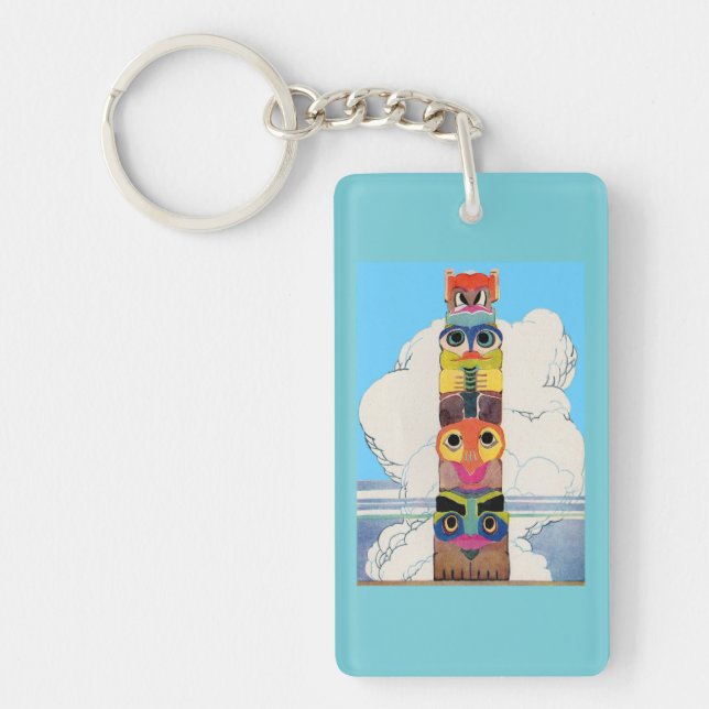 1920s totem pole key ring (Front)