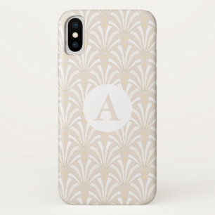 1920s Vintage Art Deco Cream & White Fans Case-Mate iPhone Case
