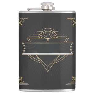 1920s Vintage Art Deco Gatsby Style Hip Flask
