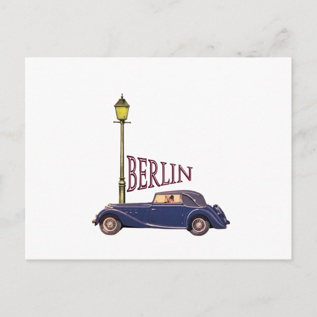 1920's Vintage Automobile - Berlin Postcard (Front)