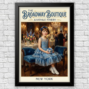 1920s Vintage Children’s Fashion Advertising Poster