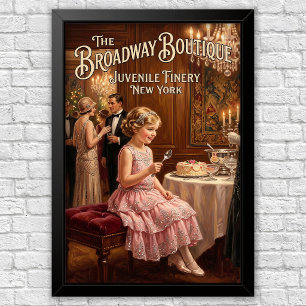 1920s Vintage Children’s Fashion Advertising Poster