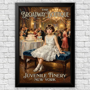 1920s Vintage Children’s Fashion Advertising Poster