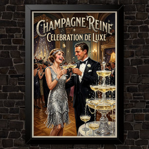 1920s Vintage Fashion Advertising Poster