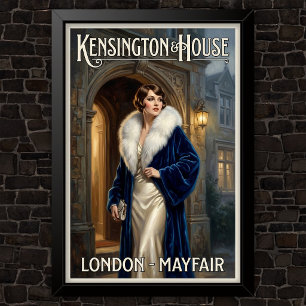 1920s Vintage Fashion Advertising Poster