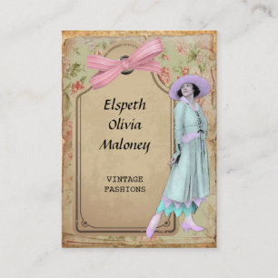 1920's Vintage Fashion Business Card