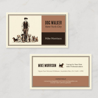 1920s vintage pet dog carrier business card