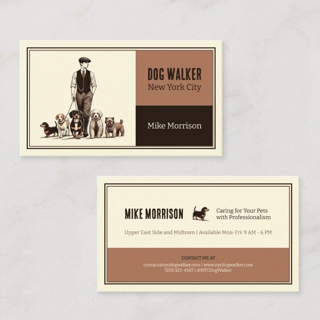 1920s vintage pet dog carrier business card (Creator Uploaded)