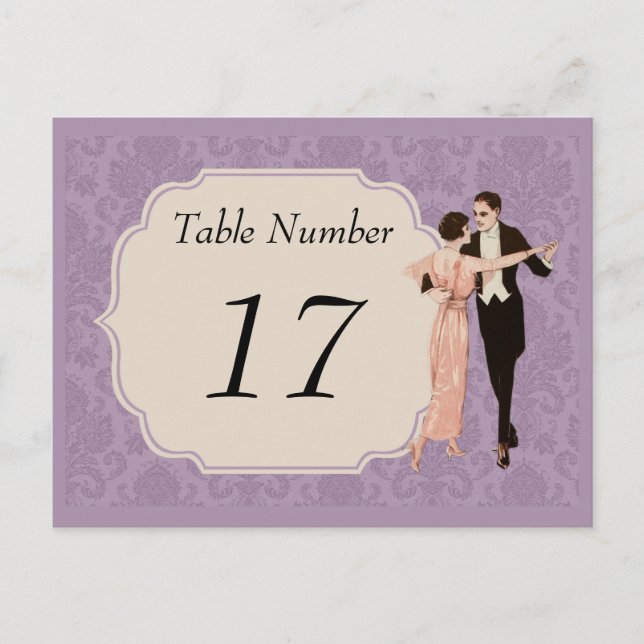 1920's Vintage Table Number Cards (Front)