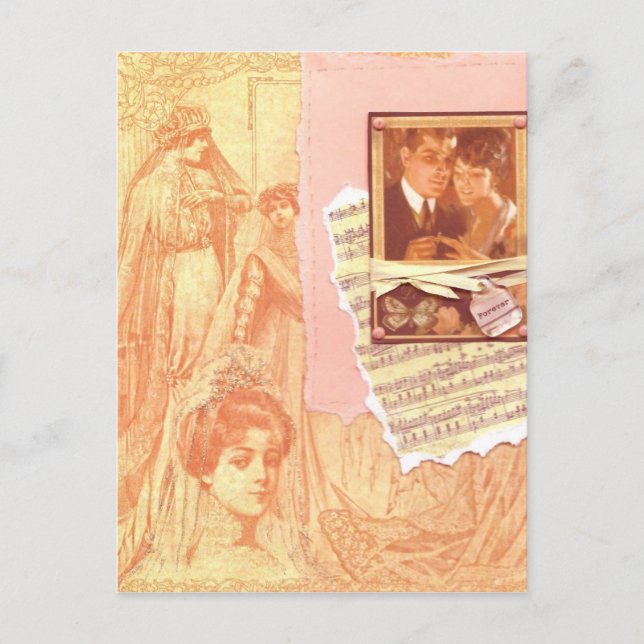 1920's Vintage Wedding Postcard (Front)