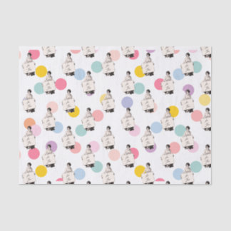 1920s Vintage Woman & Colourful Dots "For You" Tissue Paper