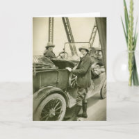 1920s Vintage Women in Sportswear Pose with Auto