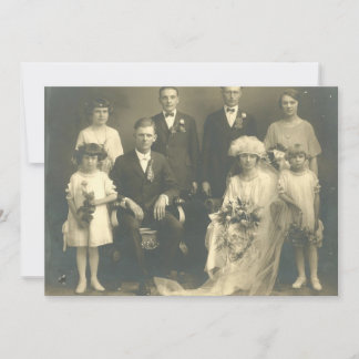 1920's WEDDING INVITATION REAL 1920's PHOTO