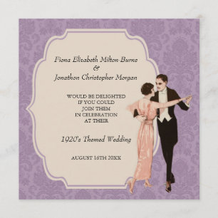 1920's Wedding Invitation Vintage Dancing Couple