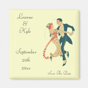 1920's Wedding Save The Date Magnet