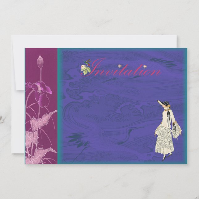 1920's Women's Fashion Invitation (Front)