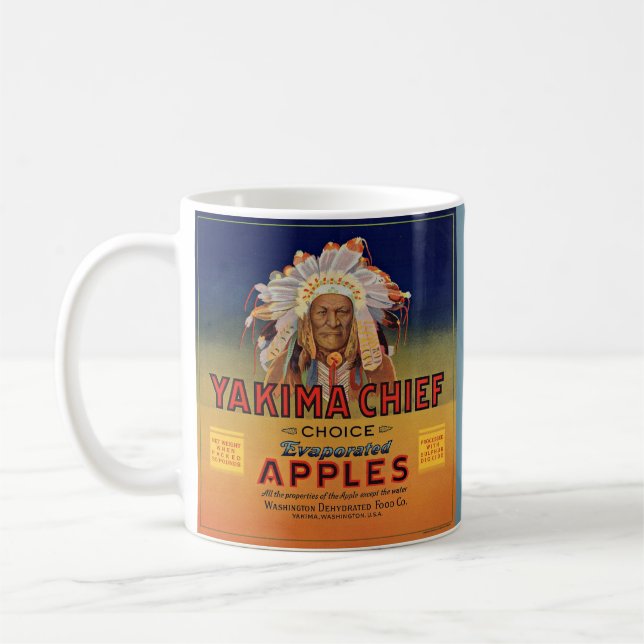 1920s Yakima Chief Evaporated Apples label Coffee Mug (Left)