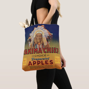 1920s Yakima Chief Evaporated Apples label print Tote Bag