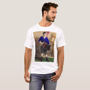 1920s young lady accordionist RPPC print T-Shirt