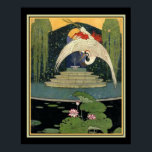 1921 Art Deco Garden Scene 16 x 20 Poster<br><div class="desc">Beautiful Art Deco Garden Scene from 1921 House and Garden Cover.</div>