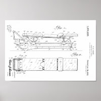 1921 Vintage Chiropractic Table Patent Art Print
