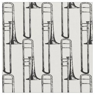 1921 Vintage Trombone Ad Fabric