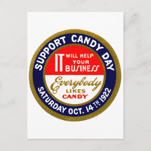 1922 Candy Day Postcard