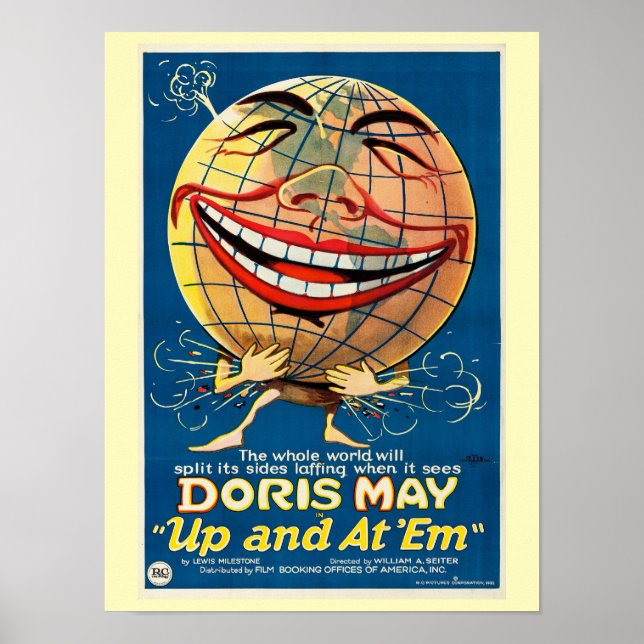 1922 film Up and at 'Em Poster (Front)