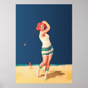 1922 Golf Watercolor Print