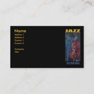 1922 JAZZ BLUE BASS BUSINESS CARD