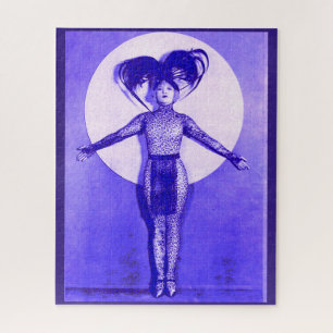 1922 oddball movie star get-up - blue jigsaw puzzle