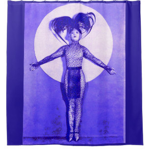 1922 oddball movie star get-up - blue shower curtain