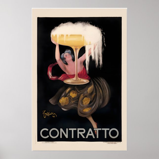 1922 Vintage Champagne Celebration Poster (Front)