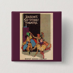1923 Al Jolson’s Theatre playbill cover 15 Cm Square Badge