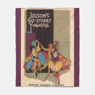 1923 Al Jolson’s Theatre playbill cover Fleece Blanket