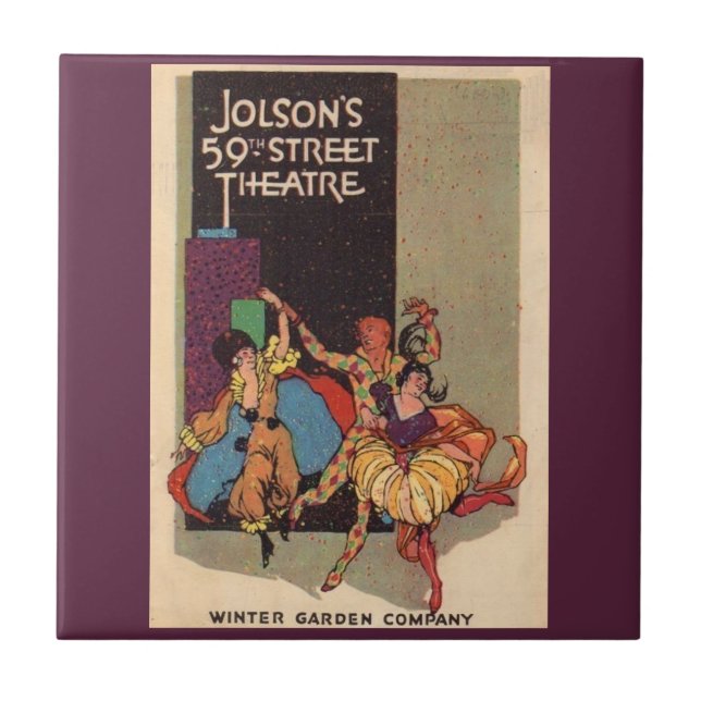 1923 Al Jolson’s Theatre playbill cover Tile (Front)