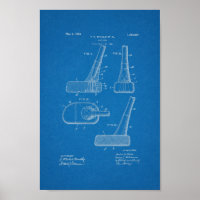1923 Vintage Golf Club Patent Blueprint Art Print